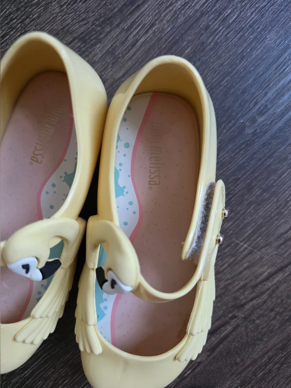 Mini Melissa Mini Ultragirl Flamingo pastel yellow Mary Jane flats